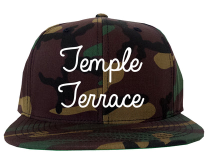 Temple Terrace Florida FL Script Mens Snapback Hat Army Camo