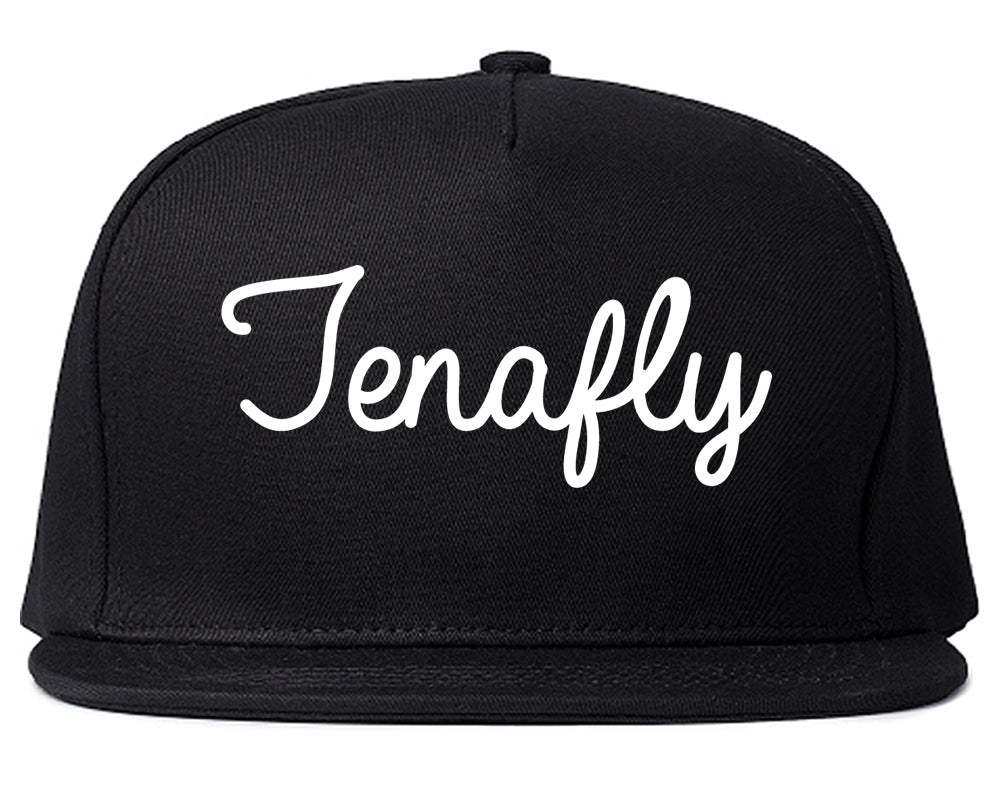 Tenafly New Jersey NJ Script Mens Snapback Hat Black