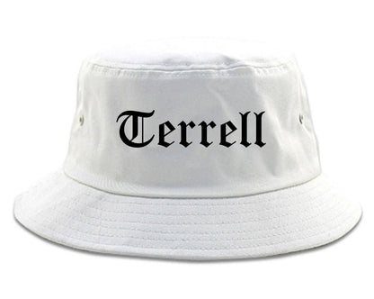 Terrell Texas TX Old English Mens Bucket Hat White