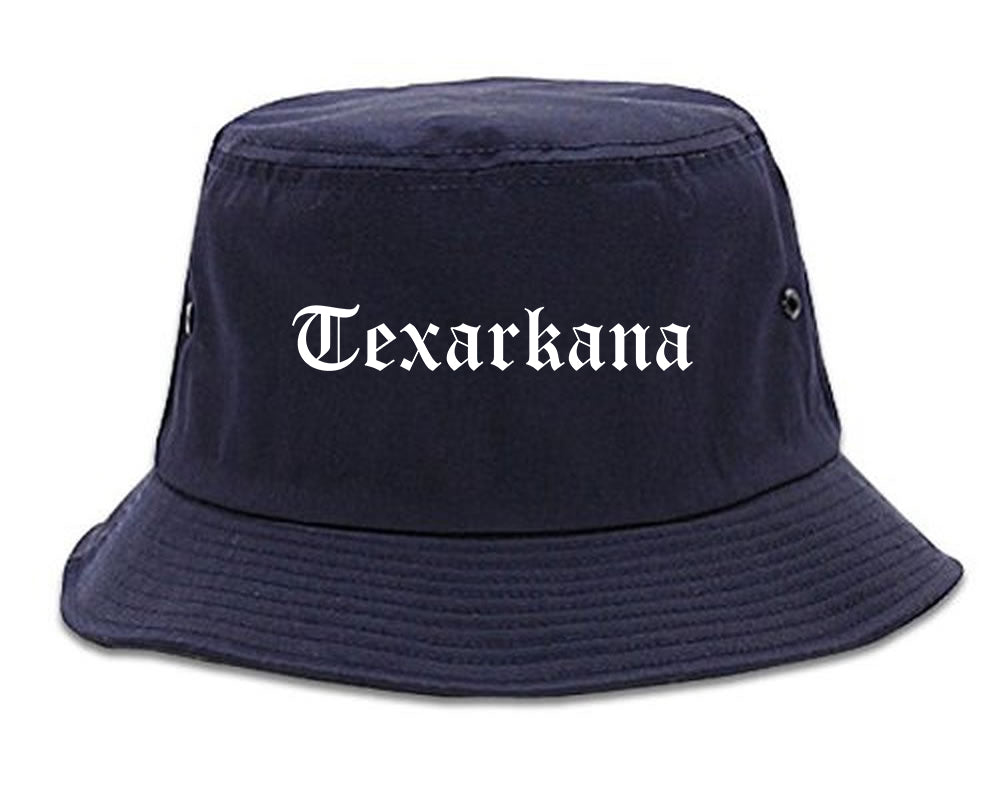 Texarkana Arkansas AR Old English Mens Bucket Hat Navy Blue