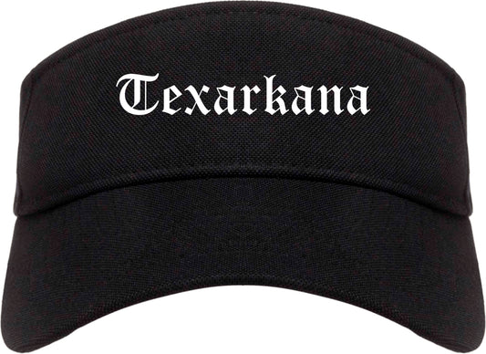 Texarkana Arkansas AR Old English Mens Visor Cap Hat Black