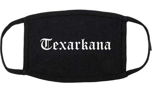 Texarkana Texas TX Old English Cotton Face Mask Black