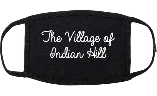The Village of Indian Hill Ohio OH Script Cotton Face Mask Black