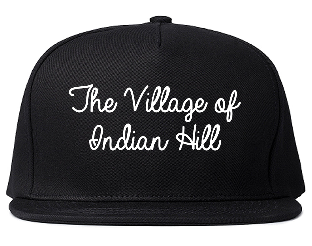 The Village of Indian Hill Ohio OH Script Mens Snapback Hat Black