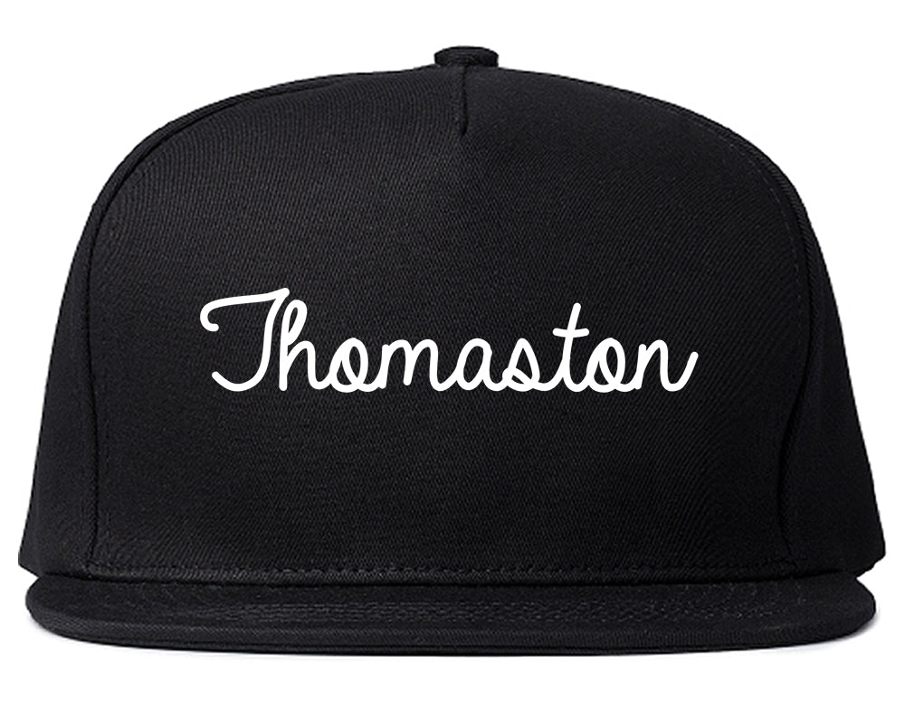 Thomaston Georgia GA Script Mens Snapback Hat Black