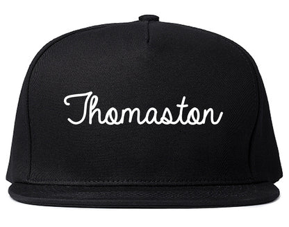 Thomaston Georgia GA Script Mens Snapback Hat Black