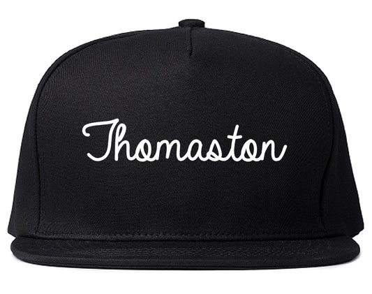 Thomaston Georgia GA Script Mens Snapback Hat Black