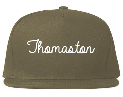Thomaston Georgia GA Script Mens Snapback Hat Grey