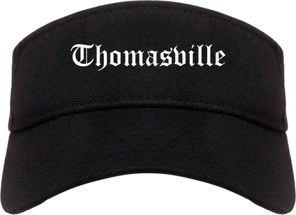 Thomasville Alabama AL Old English Mens Visor Cap Hat Black