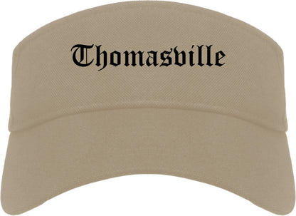 Thomasville Alabama AL Old English Mens Visor Cap Hat Khaki