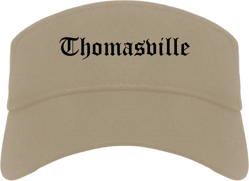 Thomasville Georgia GA Old English Mens Visor Cap Hat Khaki