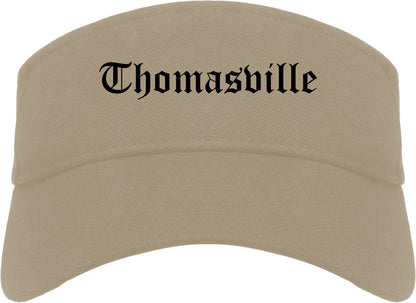 Thomasville Georgia GA Old English Mens Visor Cap Hat Khaki