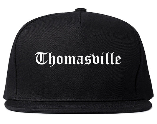Thomasville North Carolina NC Old English Mens Snapback Hat Black