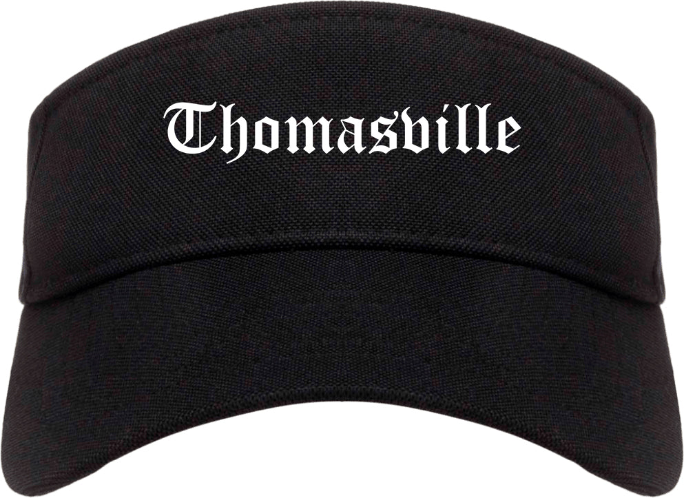 Thomasville North Carolina NC Old English Mens Visor Cap Hat Black