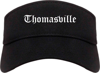 Thomasville North Carolina NC Old English Mens Visor Cap Hat Black