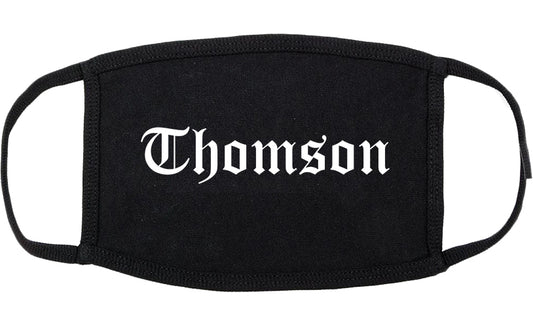 Thomson Georgia GA Old English Cotton Face Mask Black