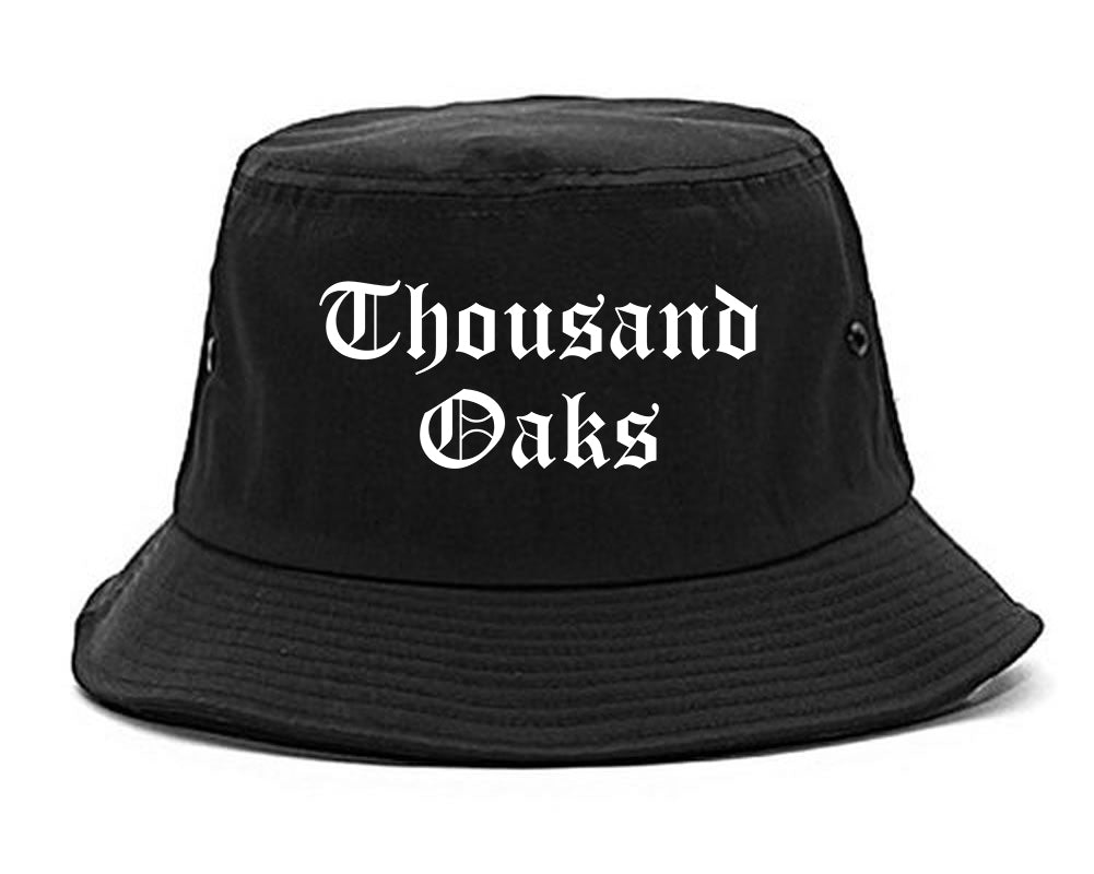 Thousand Oaks California CA Old English Mens Bucket Hat Black