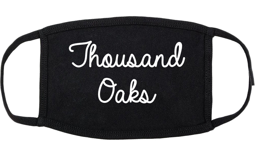 Thousand Oaks California CA Script Cotton Face Mask Black