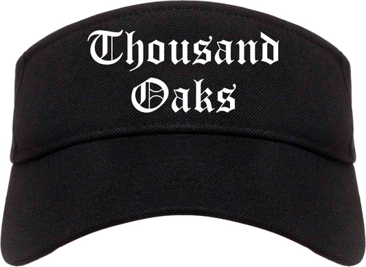 Thousand Oaks California CA Old English Mens Visor Cap Hat Black