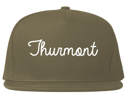 Thurmont Maryland MD Script Mens Snapback Hat Grey
