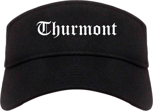 Thurmont Maryland MD Old English Mens Visor Cap Hat Black