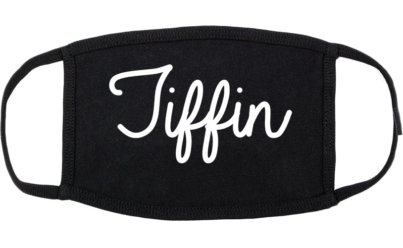 Tiffin Ohio OH Script Cotton Face Mask Black