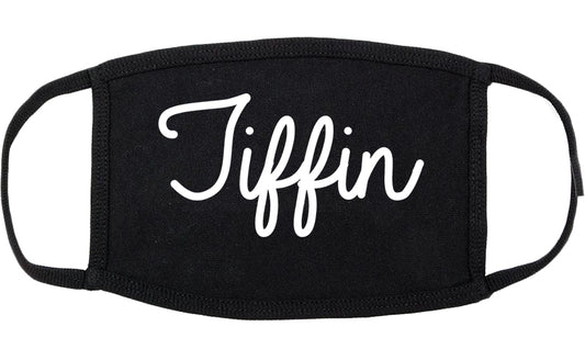 Tiffin Ohio OH Script Cotton Face Mask Black