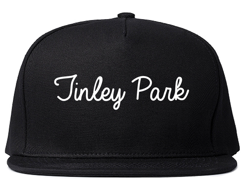 Tinley Park Illinois IL Script Mens Snapback Hat Black