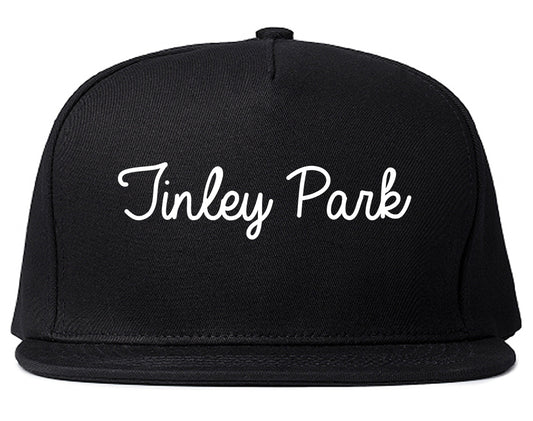 Tinley Park Illinois IL Script Mens Snapback Hat Black