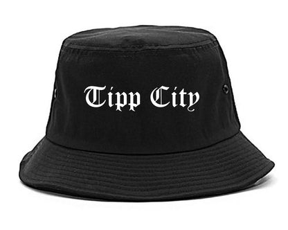 Tipp City Ohio OH Old English Mens Bucket Hat Black