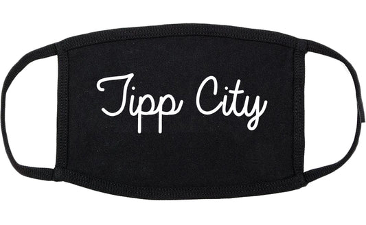Tipp City Ohio OH Script Cotton Face Mask Black