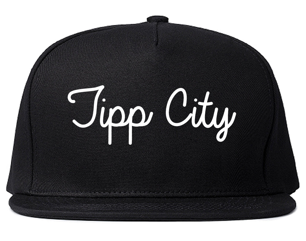 Tipp City Ohio OH Script Mens Snapback Hat Black