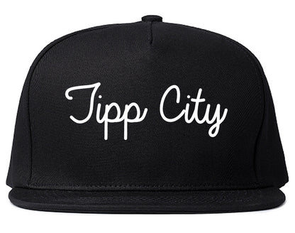 Tipp City Ohio OH Script Mens Snapback Hat Black