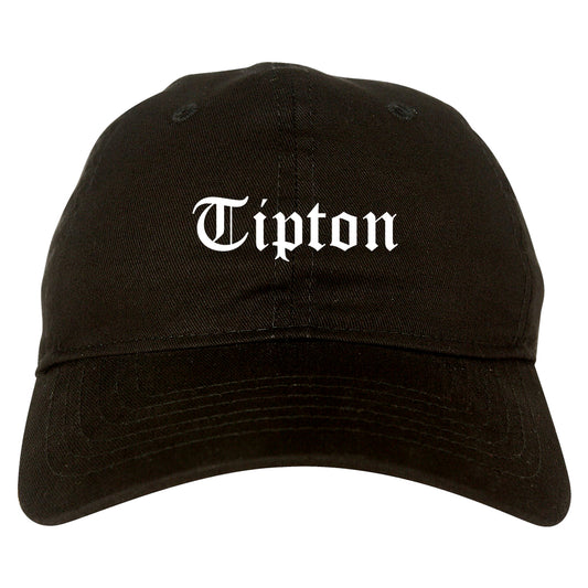Tipton Indiana IN Old English Mens Dad Hat Baseball Cap Black