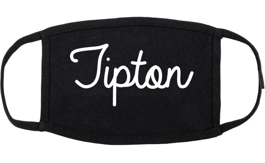 Tipton Indiana IN Script Cotton Face Mask Black