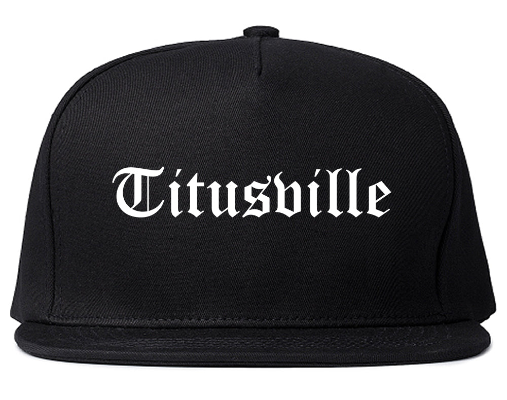 Titusville Pennsylvania PA Old English Mens Snapback Hat Black
