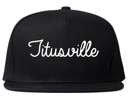 Titusville Pennsylvania PA Script Mens Snapback Hat Black
