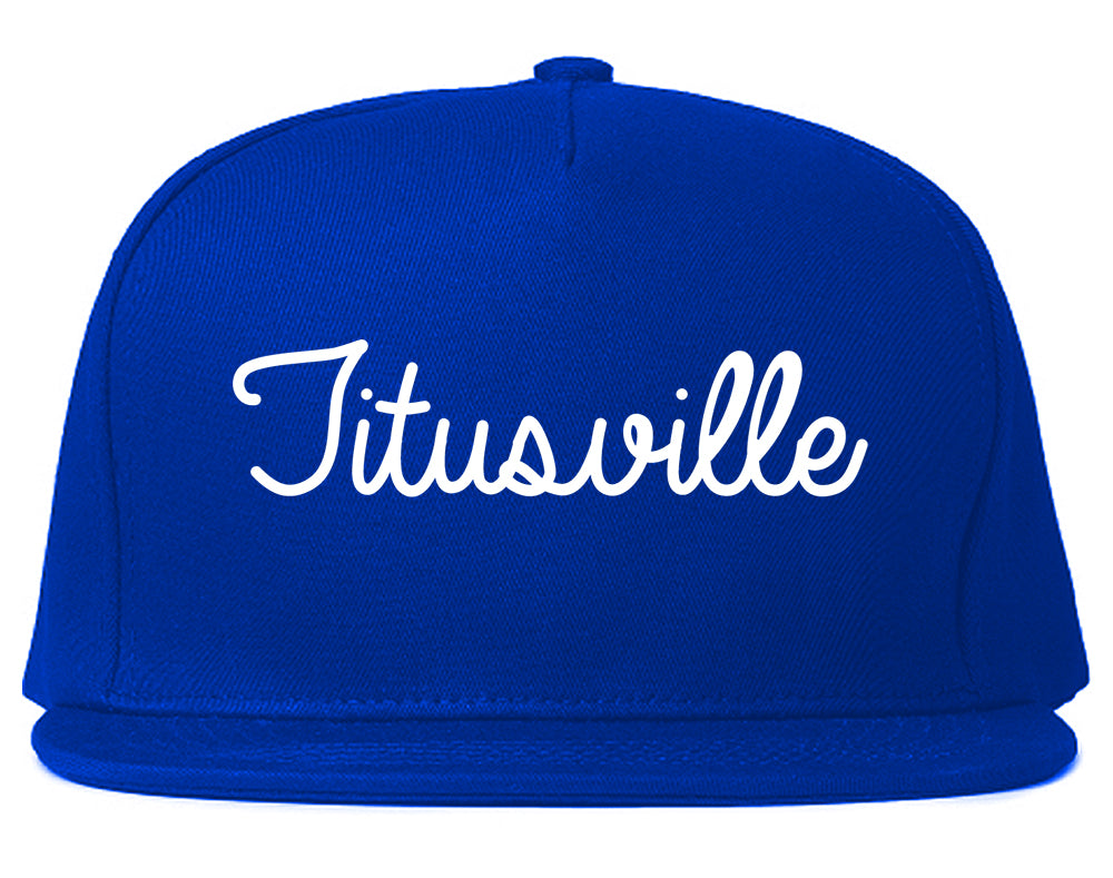 Titusville Pennsylvania PA Script Mens Snapback Hat Royal Blue