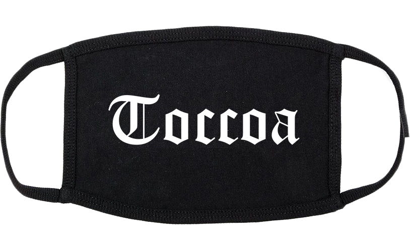 Toccoa Georgia GA Old English Cotton Face Mask Black