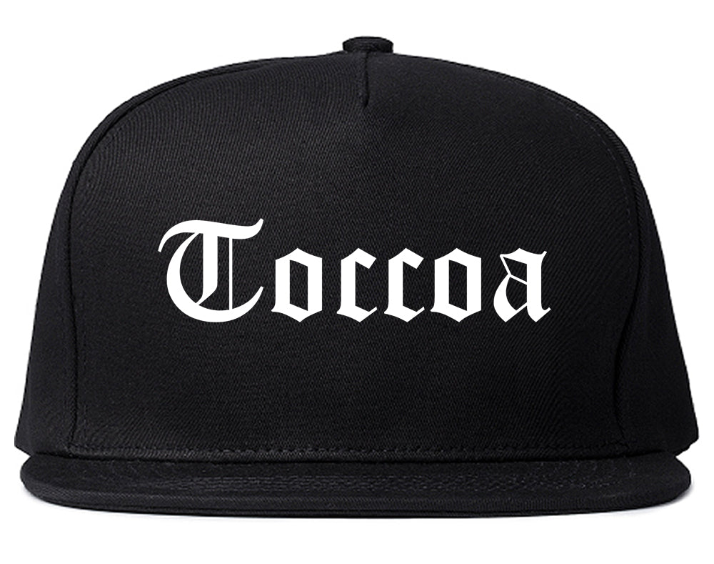 Toccoa Georgia GA Old English Mens Snapback Hat Black