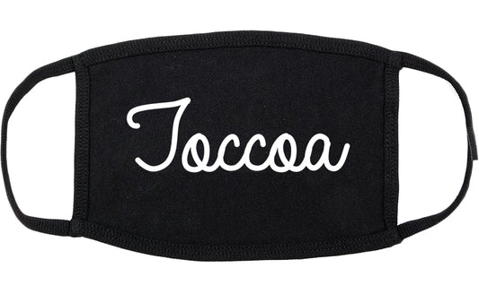 Toccoa Georgia GA Script Cotton Face Mask Black