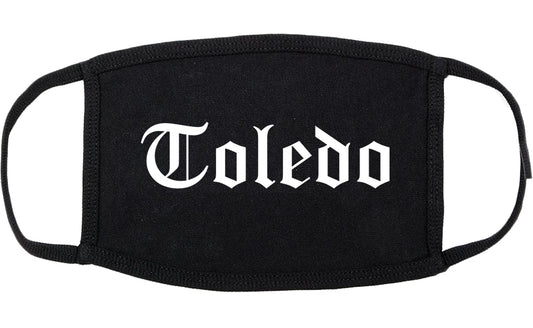 Toledo Ohio OH Old English Cotton Face Mask Black