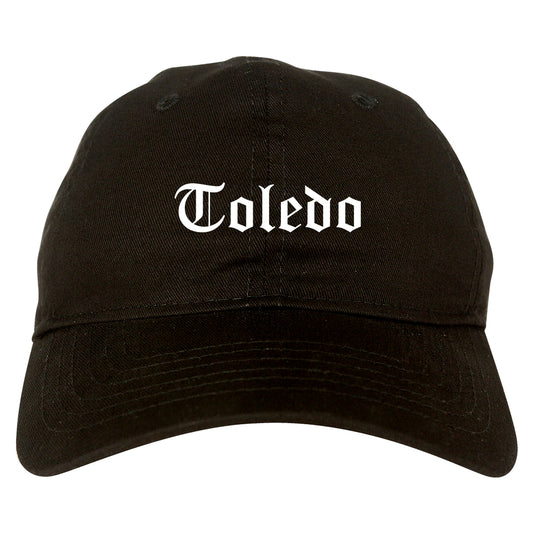 Toledo Ohio OH Old English Mens Dad Hat Baseball Cap Black