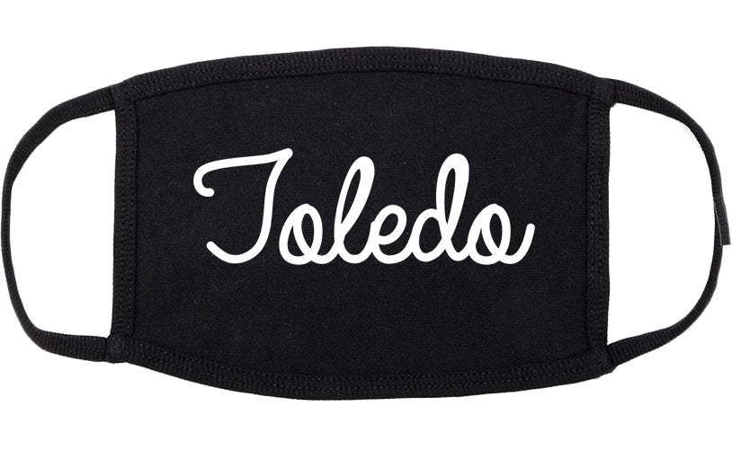 Toledo Ohio OH Script Cotton Face Mask Black