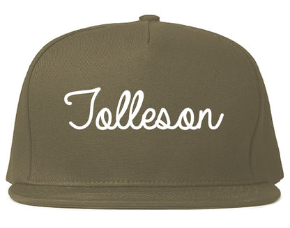 Tolleson Arizona AZ Script Mens Snapback Hat Grey