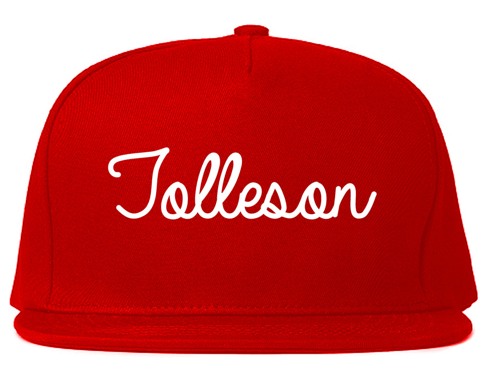 Tolleson Arizona AZ Script Mens Snapback Hat Red