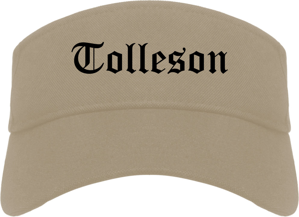 Tolleson Arizona AZ Old English Mens Visor Cap Hat Khaki