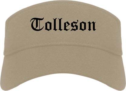 Tolleson Arizona AZ Old English Mens Visor Cap Hat Khaki