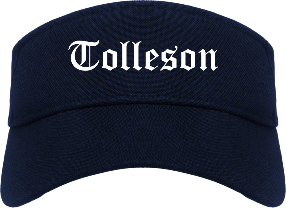 Tolleson Arizona AZ Old English Mens Visor Cap Hat Navy Blue