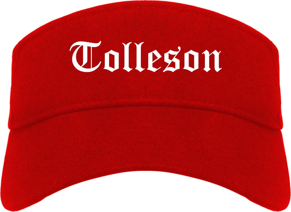 Tolleson Arizona AZ Old English Mens Visor Cap Hat Red